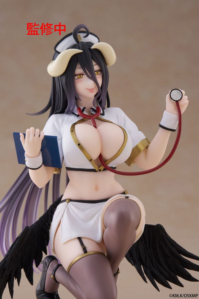 Overlord statuette PVC Desktop Cute Figure Albedo Nurse Ver. Renewal 13 cm
