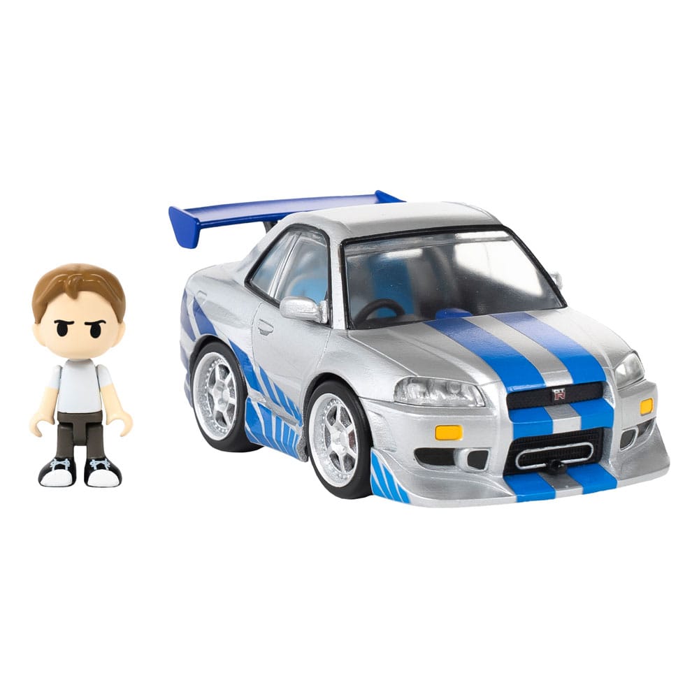 Fast & Furious véhicule avec minifigurine Q-Village Nissan Skyline GT-R (R34) 9 cm