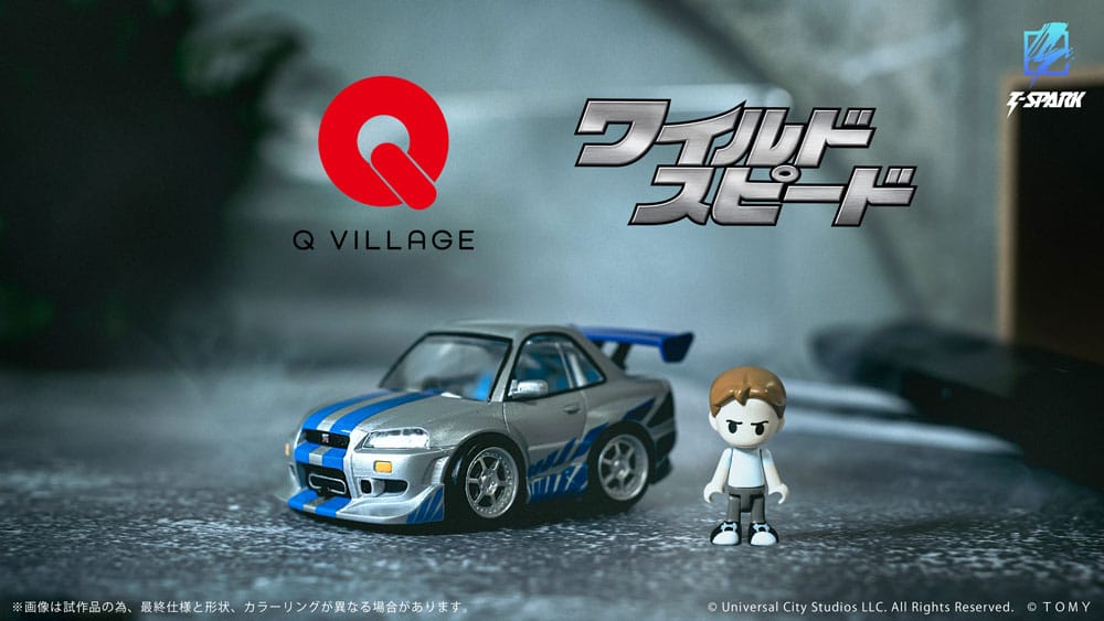 Fast & Furious véhicule avec minifigurine Q-Village Nissan Skyline GT-R (R34) 9 cm