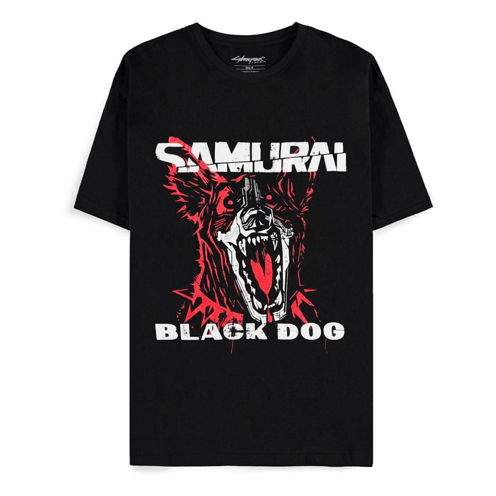 Cyberpunk 2077 T-Shirt Black Dog Samurai Album Art (S)