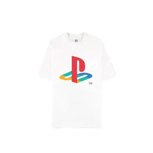 PlayStation T-Shirt Logo White Loose Fit (S)