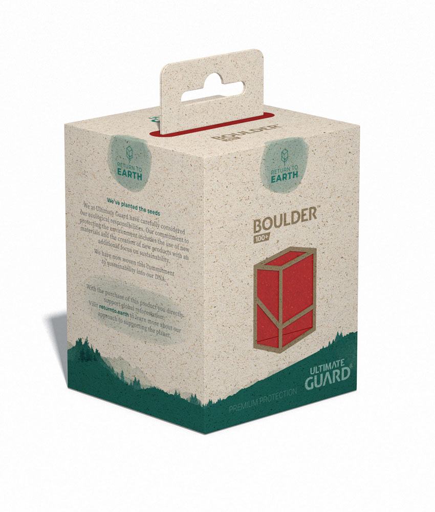 Ultimate Guard Return To Earth Boulder Deck Case 100+ taille standard Rouge