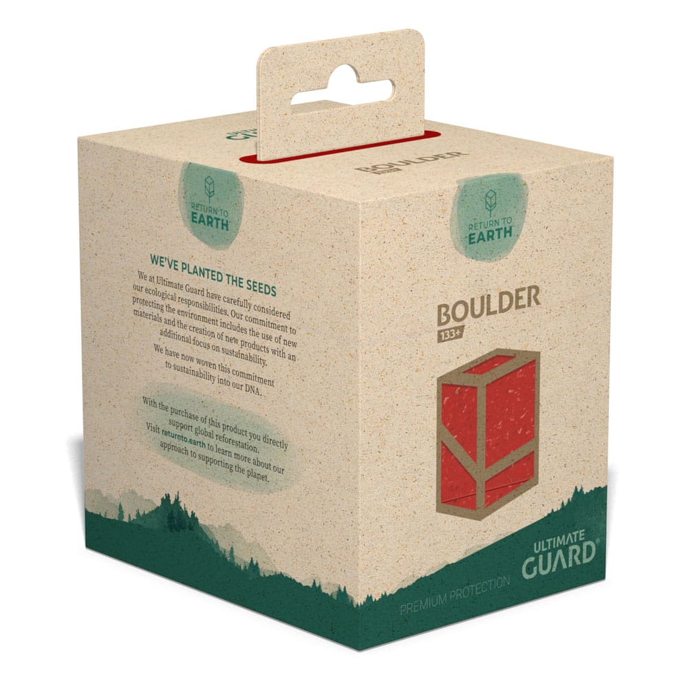 Ultimate Guard Return To Earth Boulder Deck Case 133+ taille standard Rouge