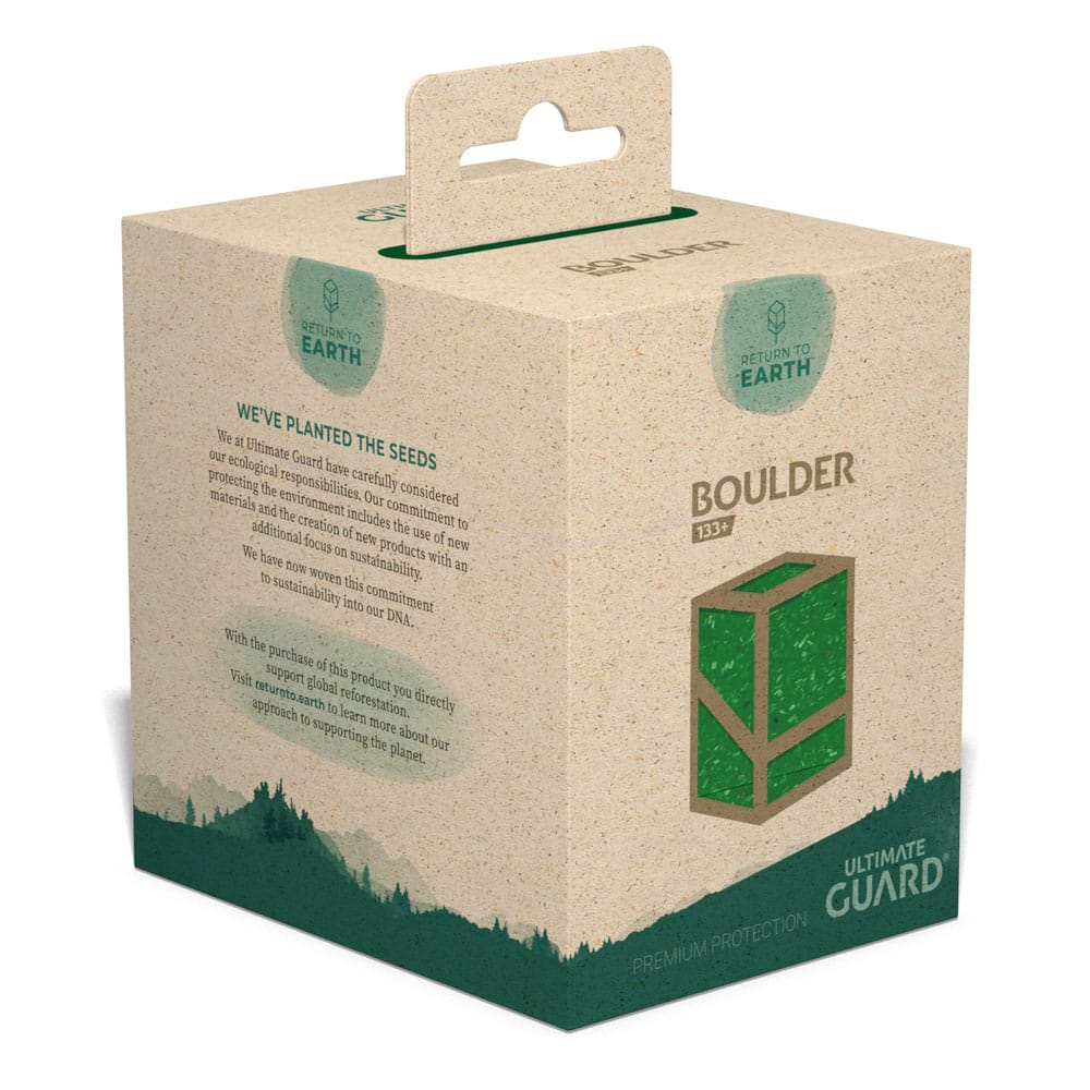 Ultimate Guard Return To Earth Boulder Deck Case 133+ taille standard Vert