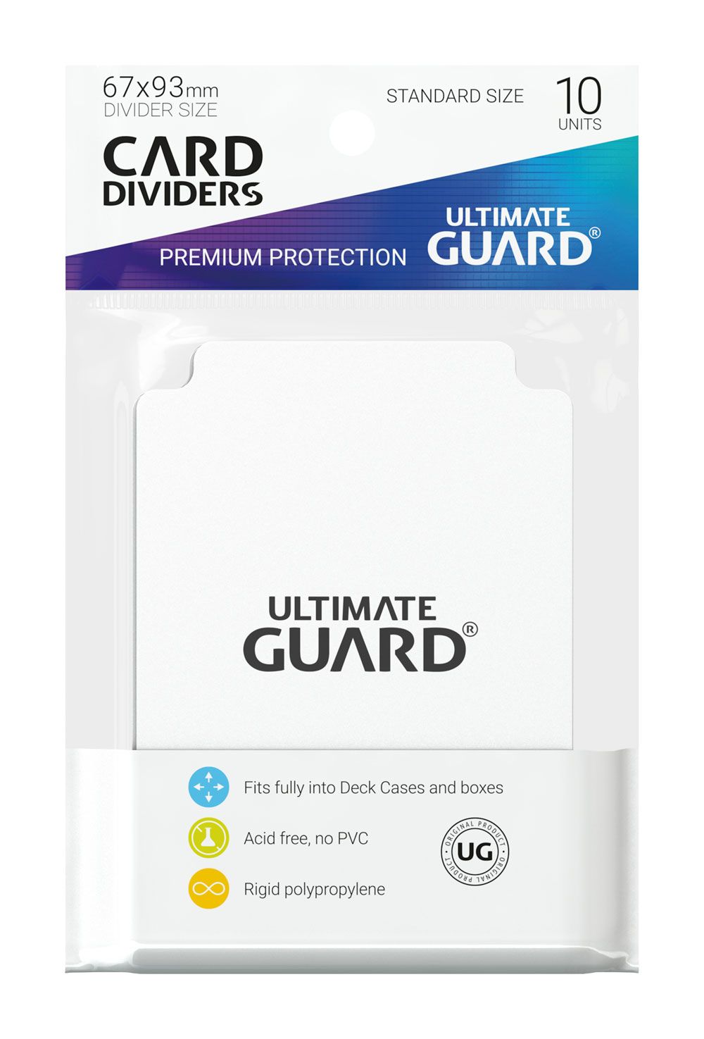 Ultimate Guard 10 intercalaires pour cartes Card Dividers taille standard Blanc