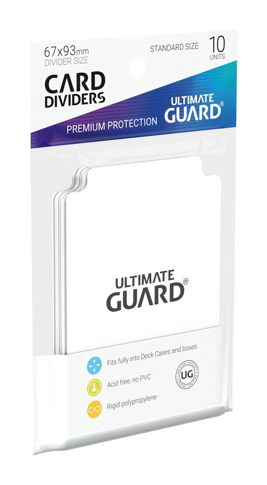 Ultimate Guard 10 intercalaires pour cartes Card Dividers taille standard Blanc