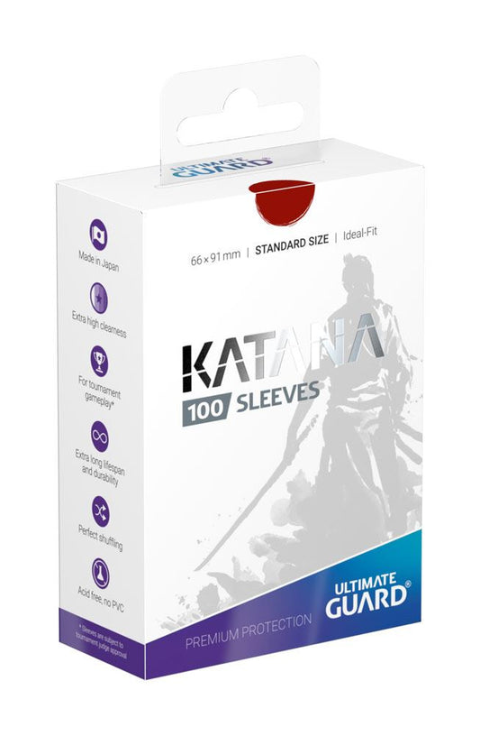 Ultimate Guard 100 pochettes Katana Sleeves taille standard Rouge