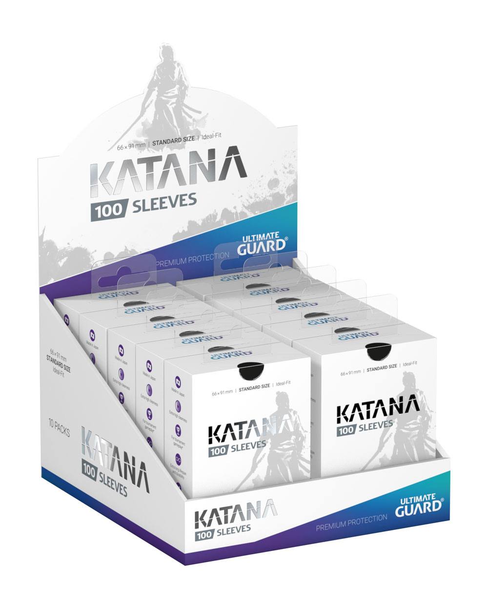 Ultimate Guard 100 pochettes Katana Sleeves taille standard Noir
