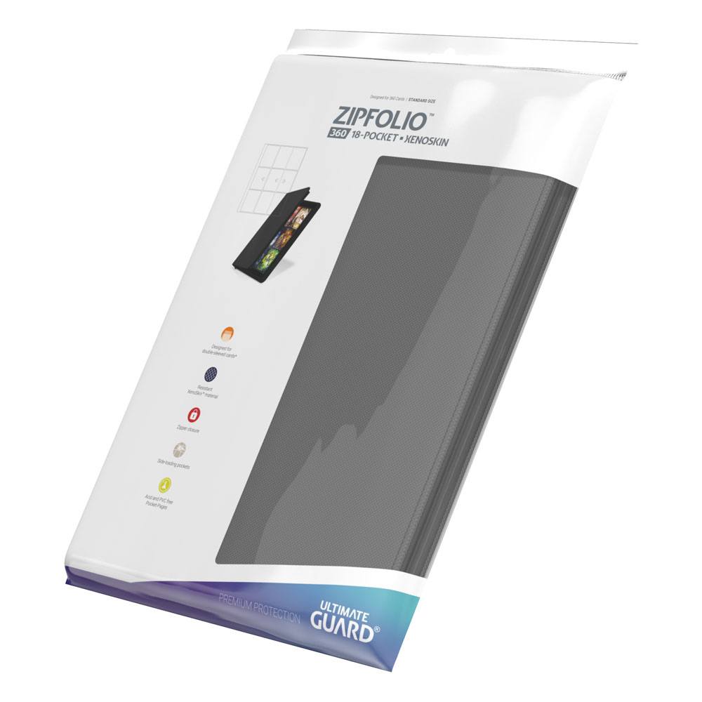 Ultimate Guard Zipfolio 360 - 18-Pocket XenoSkin Gris