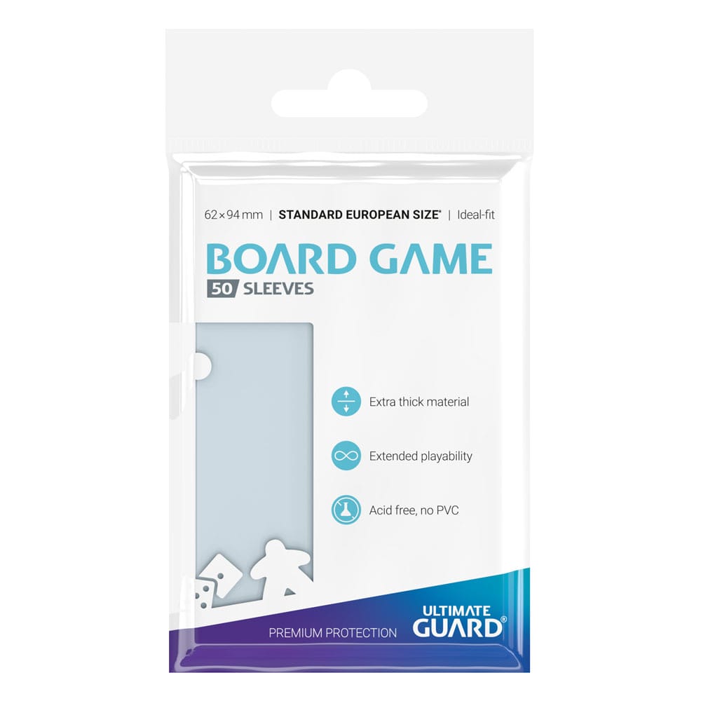 Ultimate Guard 50 pochettes Premium Soft Sleeves jeux de plateau européens standard format