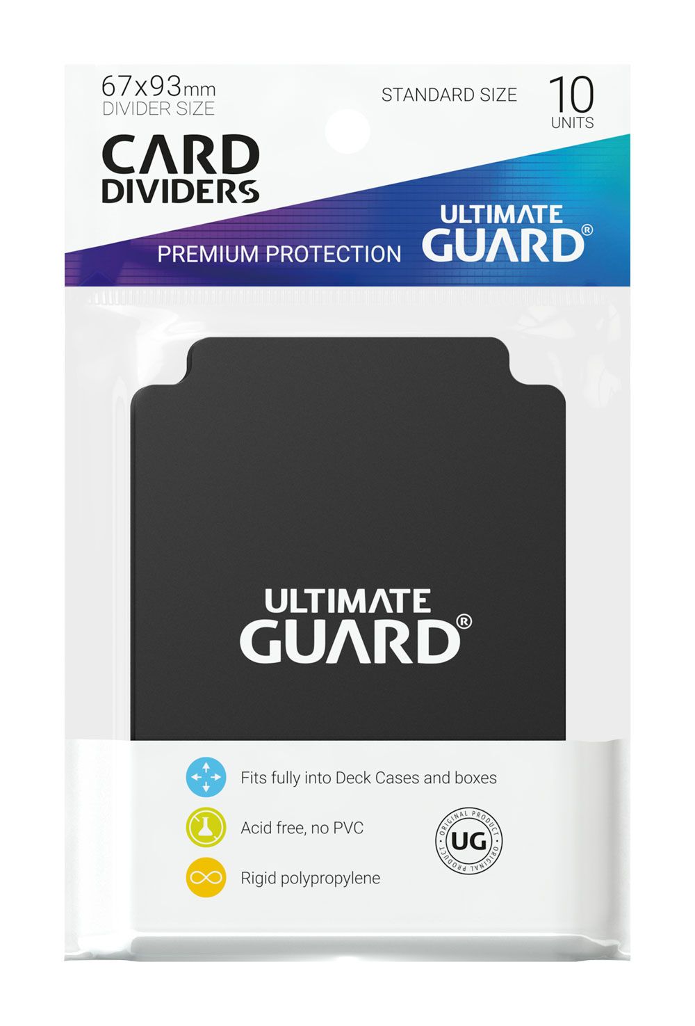Ultimate Guard 10 intercalaires pour cartes Card Dividers taille standard Noir