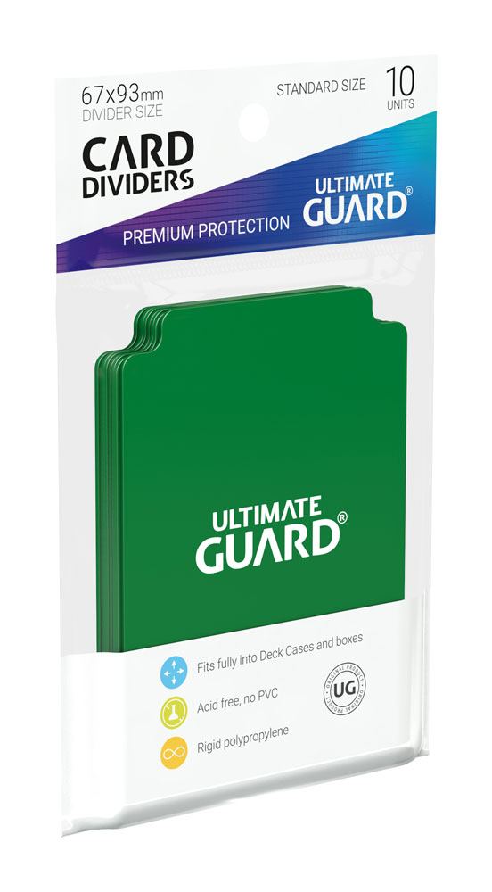 Ultimate Guard 10 intercalaires pour cartes Card Dividers taille standard Vert