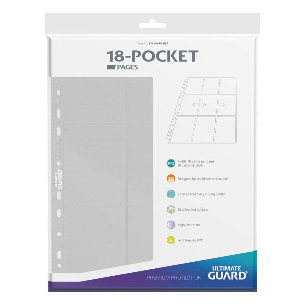 Ultimate Guard 18-Pocket Pages Side-Loading Blanc (10)