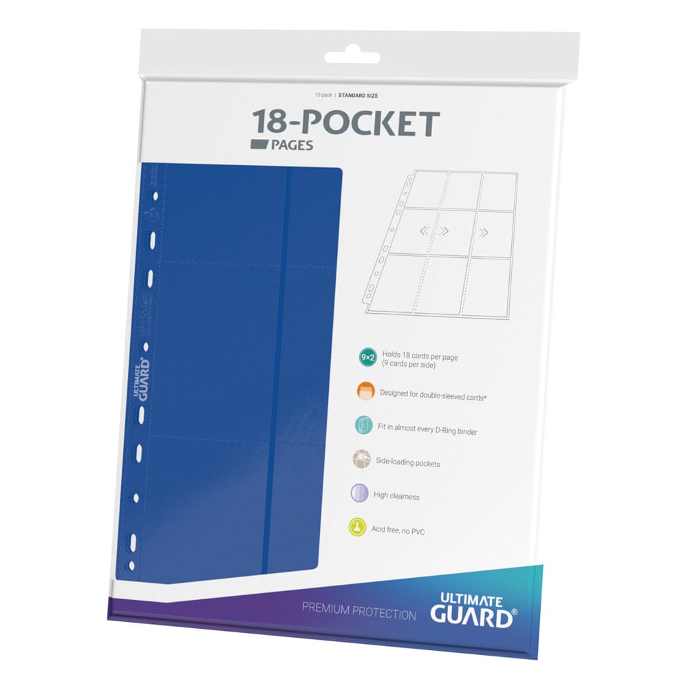 Ultimate Guard 18-Pocket Pages Side-Loading Bleu (10)