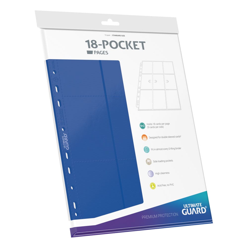 Ultimate Guard 18-Pocket Pages Side-Loading Bleu (10)