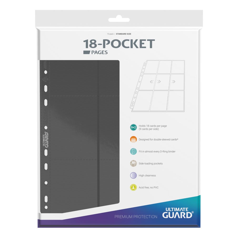 Ultimate Guard 18-Pocket Pages Side-Loading Gris (10)