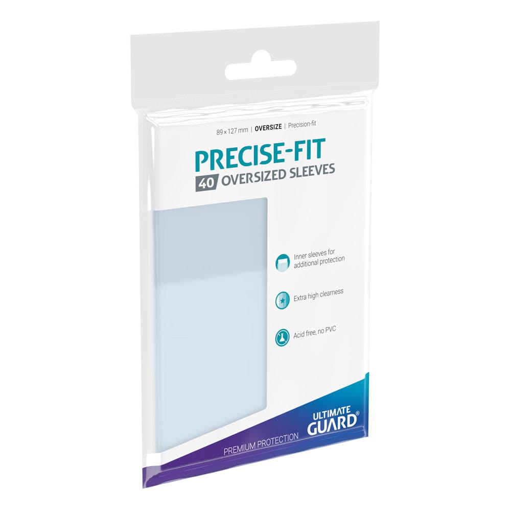 Ultimate Guard 40 pochettes Precise-Fit Sleeves taille Oversized Transparent