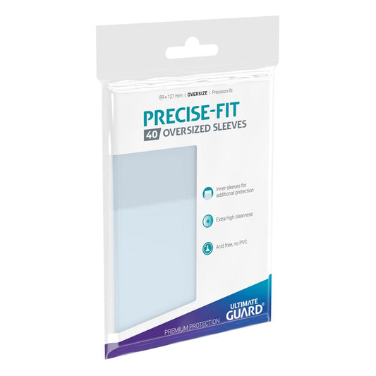 Ultimate Guard 40 pochettes Precise-Fit Sleeves taille Oversized Transparent