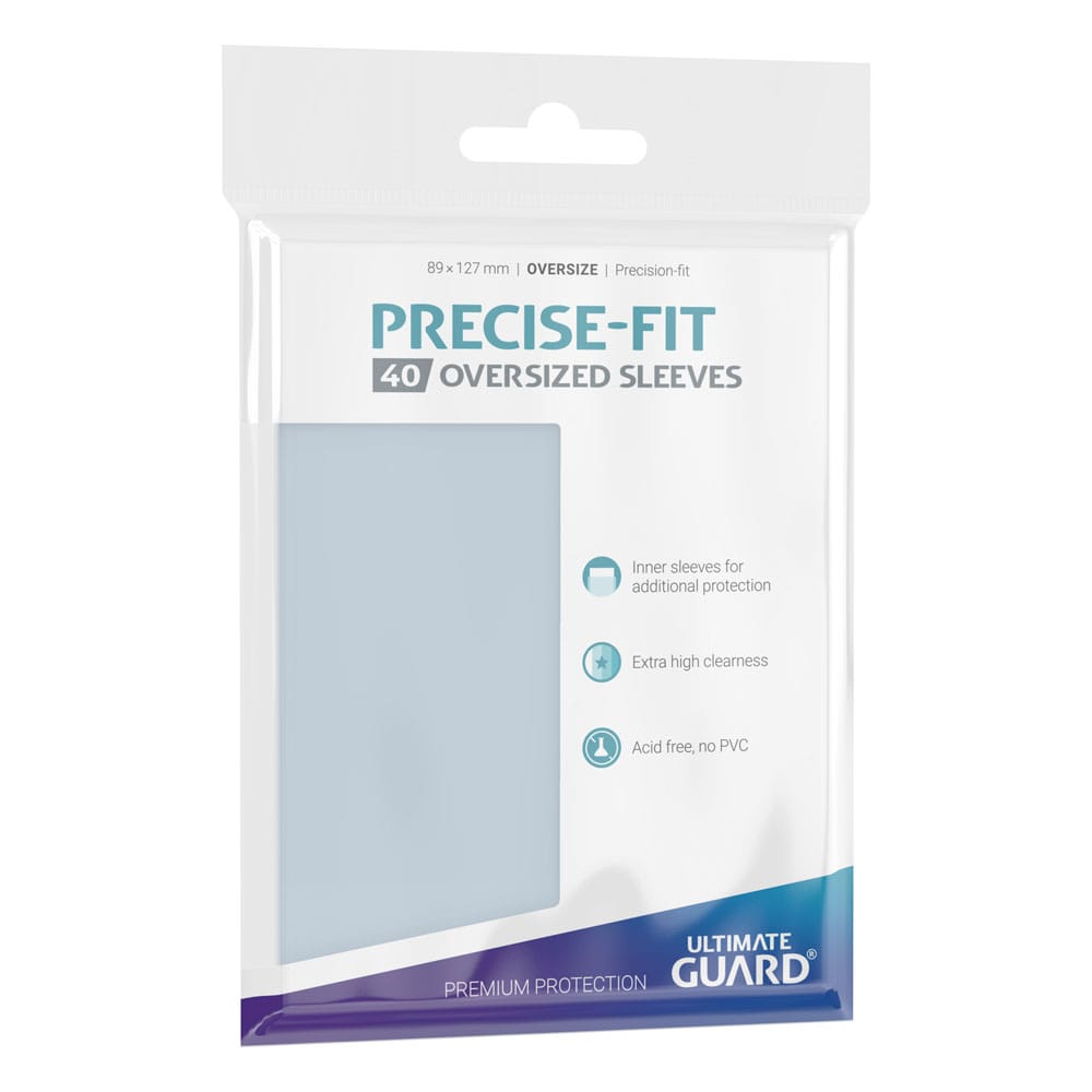 Ultimate Guard 40 pochettes Precise-Fit Sleeves taille Oversized Transparent