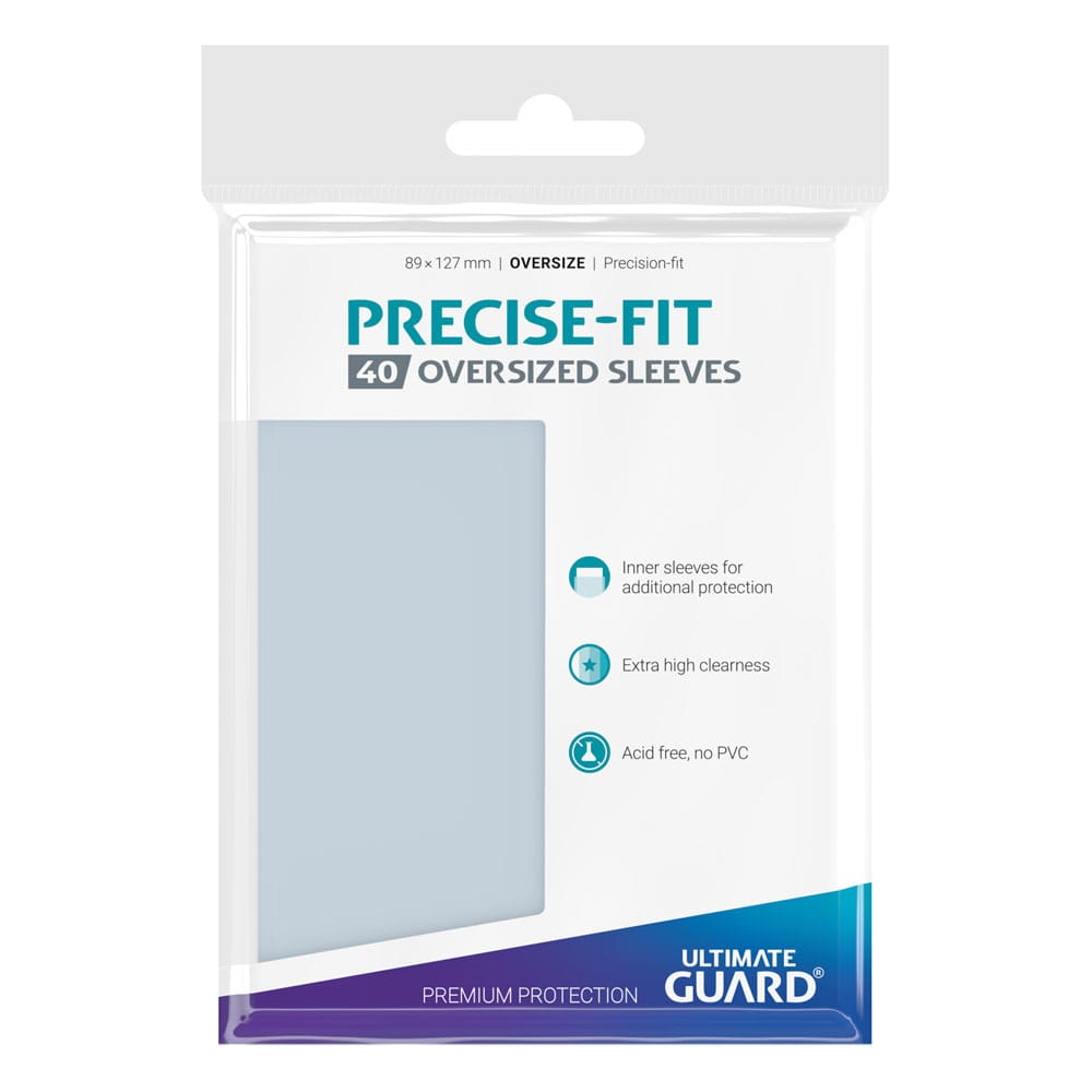 Ultimate Guard 40 pochettes Precise-Fit Sleeves taille Oversized Transparent