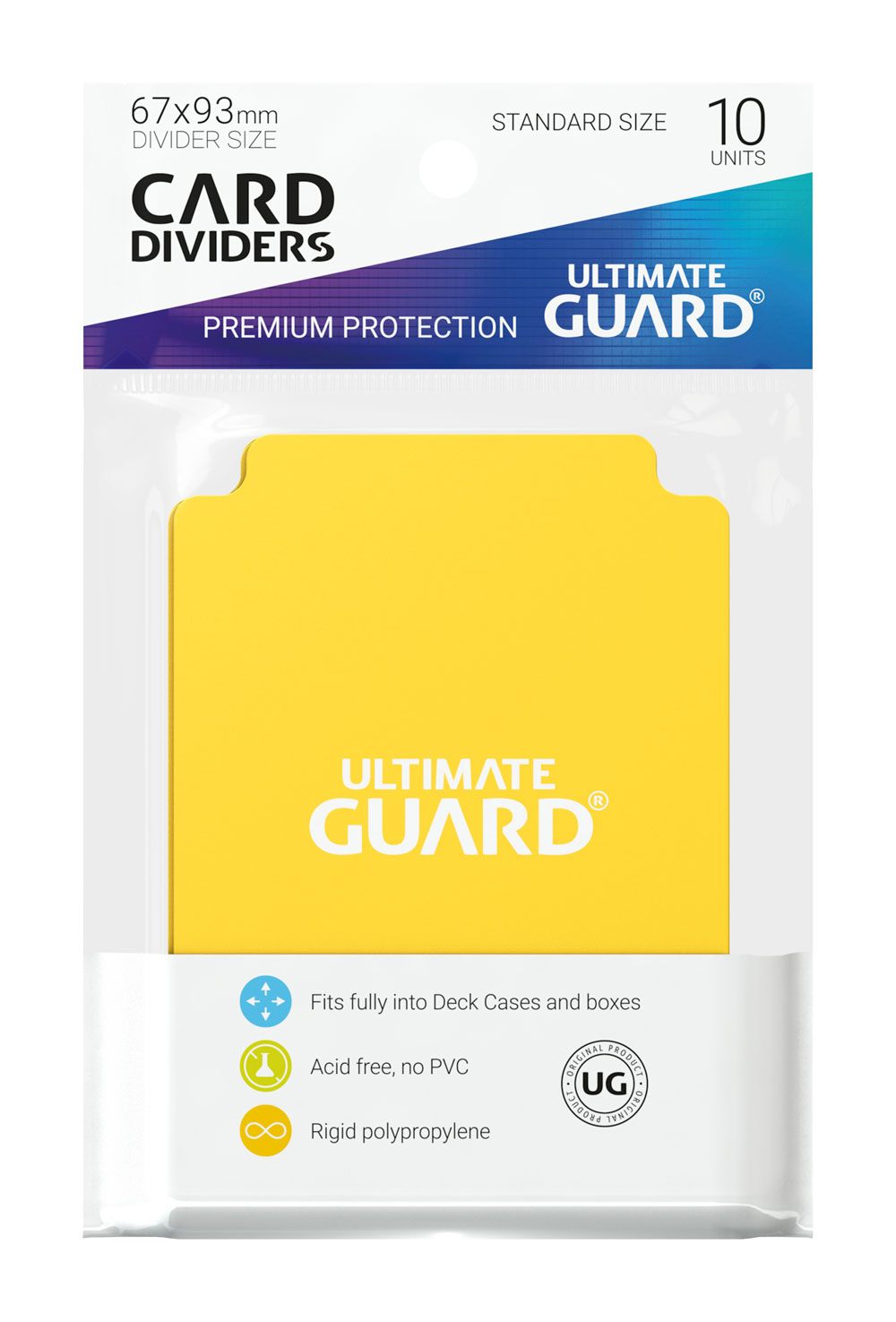 Ultimate Guard 10 intercalaires pour cartes Card Dividers taille standard Jaune