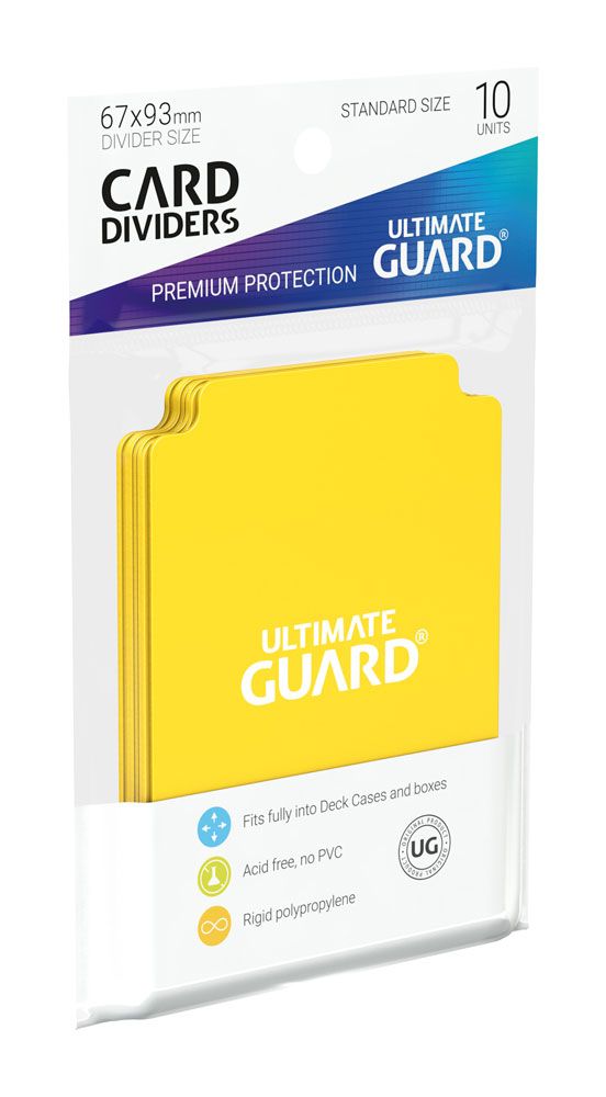 Ultimate Guard 10 intercalaires pour cartes Card Dividers taille standard Jaune