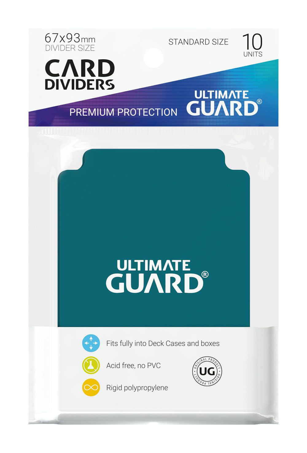 Ultimate Guard 10 intercalaires pour cartes Card Dividers taille standard Bleu Pétrole