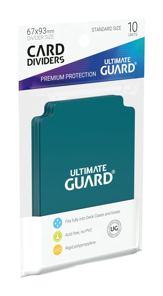 Ultimate Guard 10 intercalaires pour cartes Card Dividers taille standard Bleu Pétrole