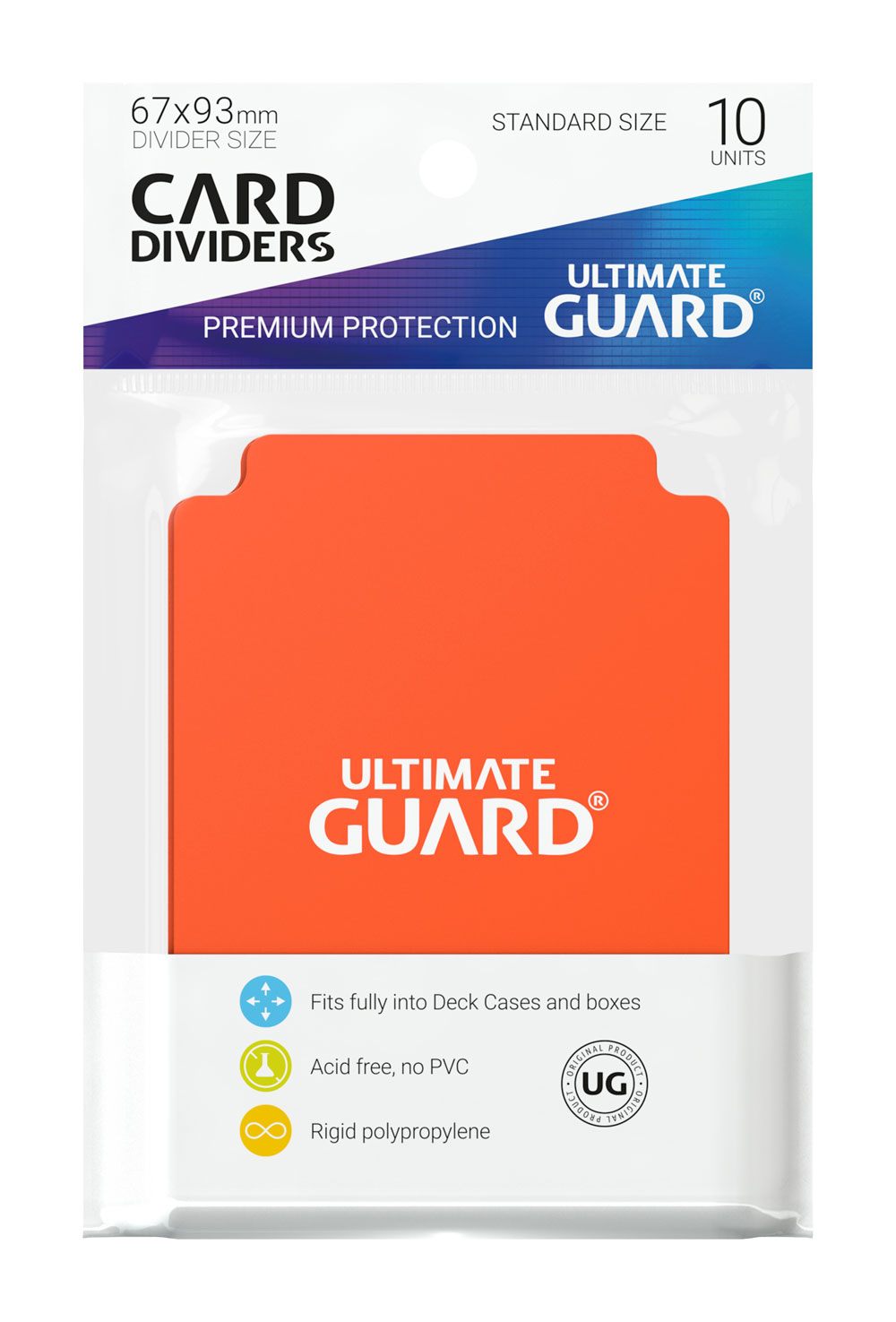 Ultimate Guard 10 intercalaires pour cartes Card Dividers taille standard Orange