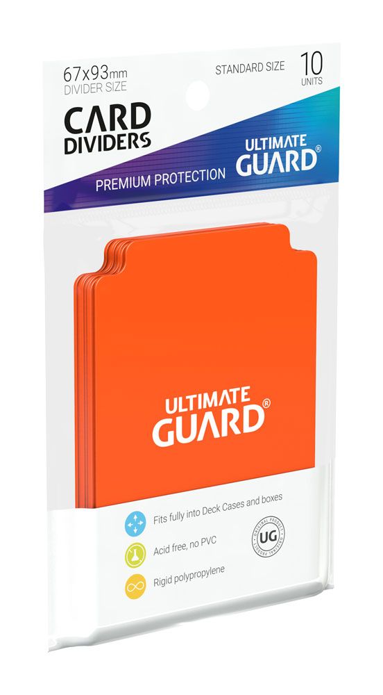 Ultimate Guard 10 intercalaires pour cartes Card Dividers taille standard Orange
