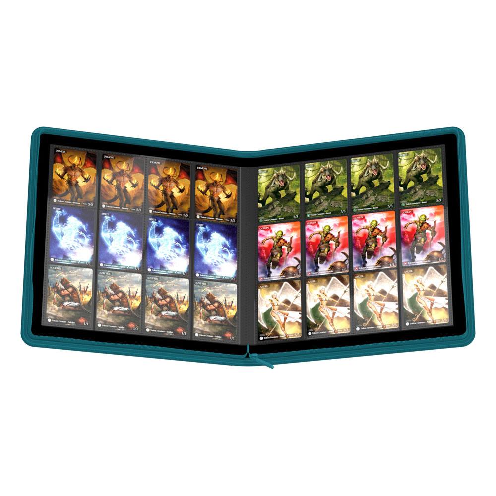 Ultimate Guard Zipfolio 480 - 24-Pocket XenoSkin (Quadrow) - Bleu Pétrole