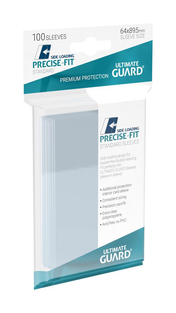 Ultimate Guard 100 pochettes Side-Loading Precise-Fit Sleeves taille standard Transparent