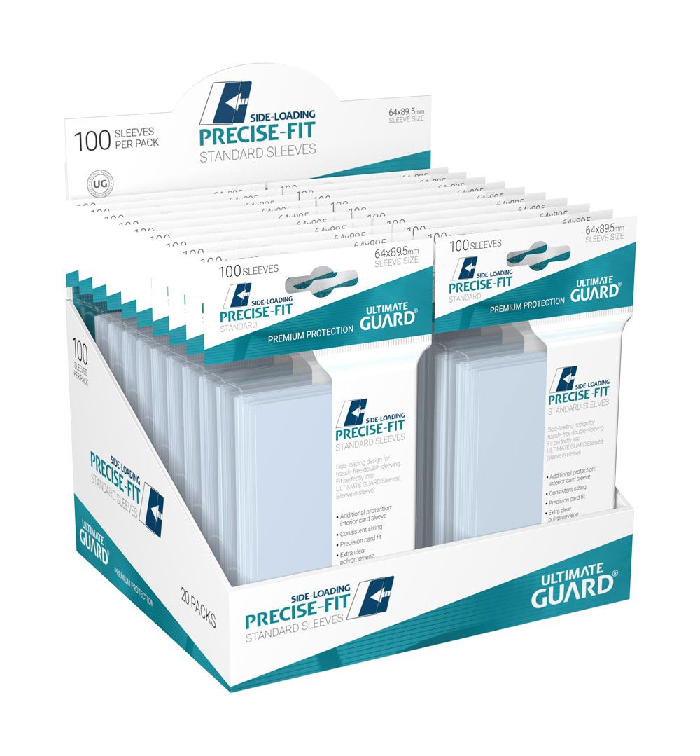 Ultimate Guard 100 pochettes Side-Loading Precise-Fit Sleeves taille standard Transparent