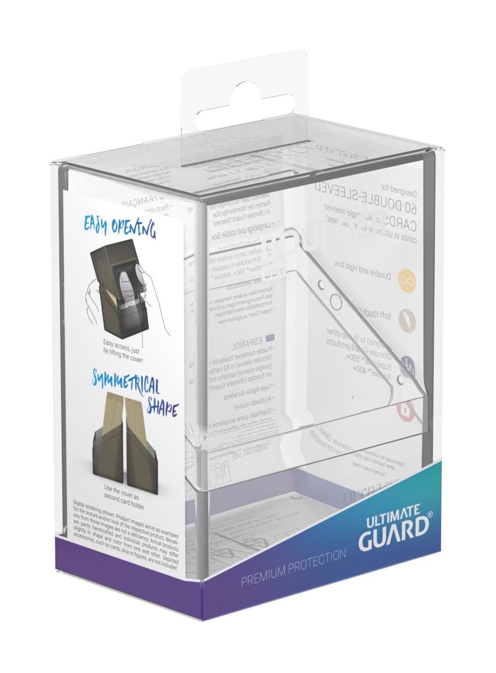 Ultimate Guard Boulder Deck Case 60+ taille standard Transparent