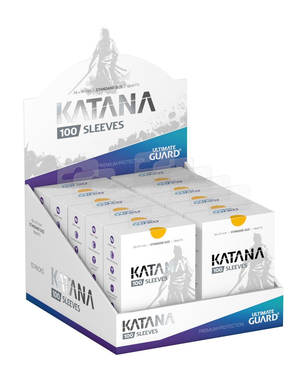 Ultimate Guard 100 pochettes Katana Sleeves taille standard Jaune