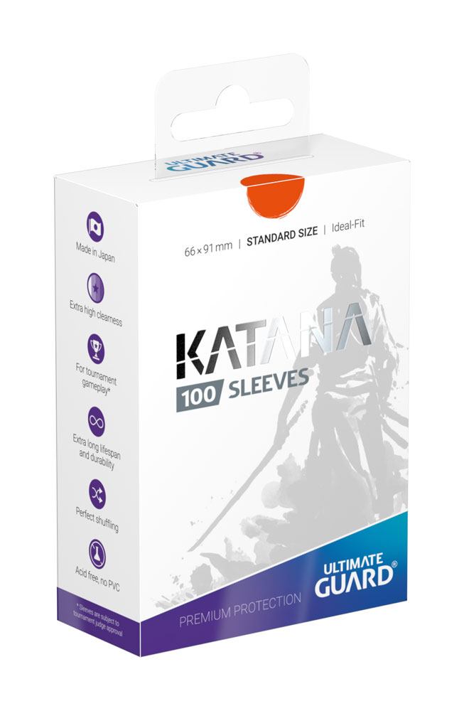 Ultimate Guard 100 pochettes Katana Sleeves taille standard Orange