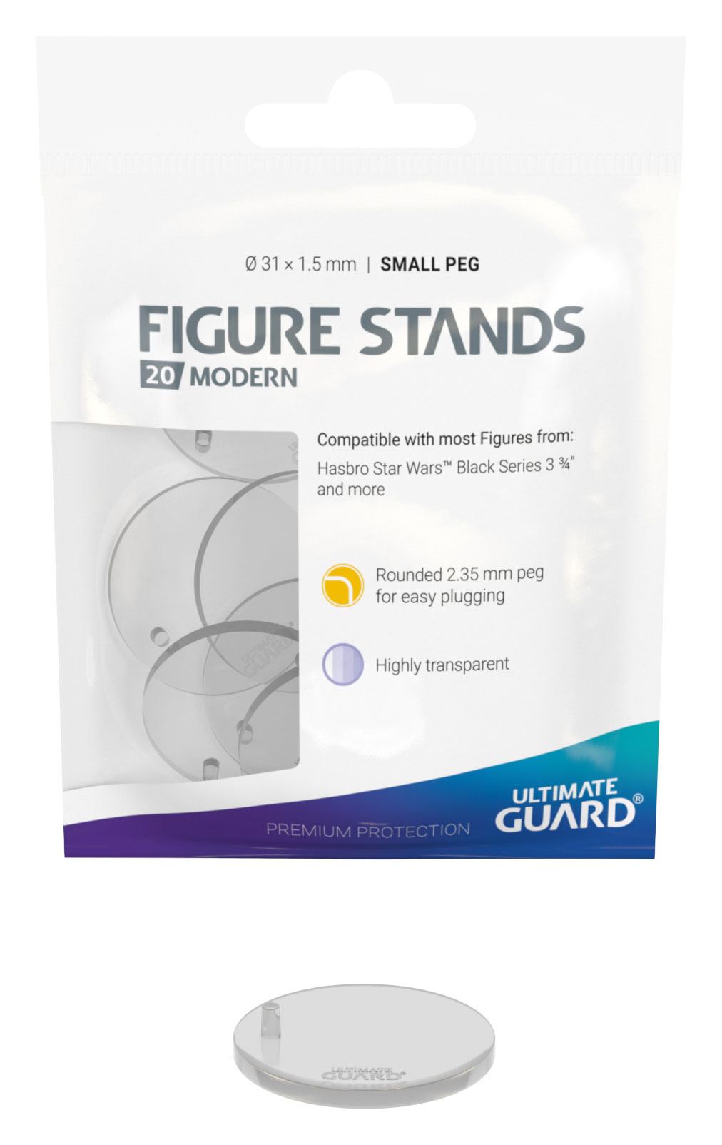 Ultimate Guard Figure Stands Small Peg Modern (20 pièces)