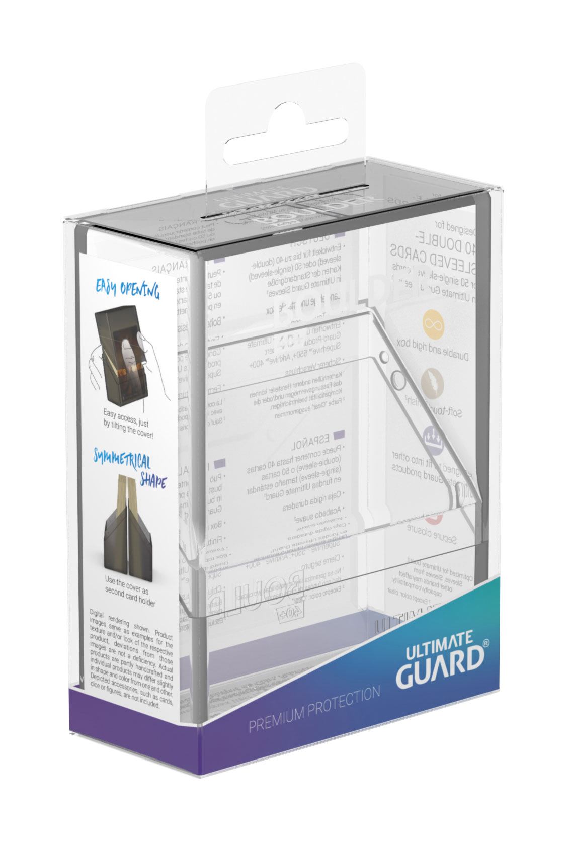 Ultimate Guard Boulder Deck Case 40+ taille standard Transparent