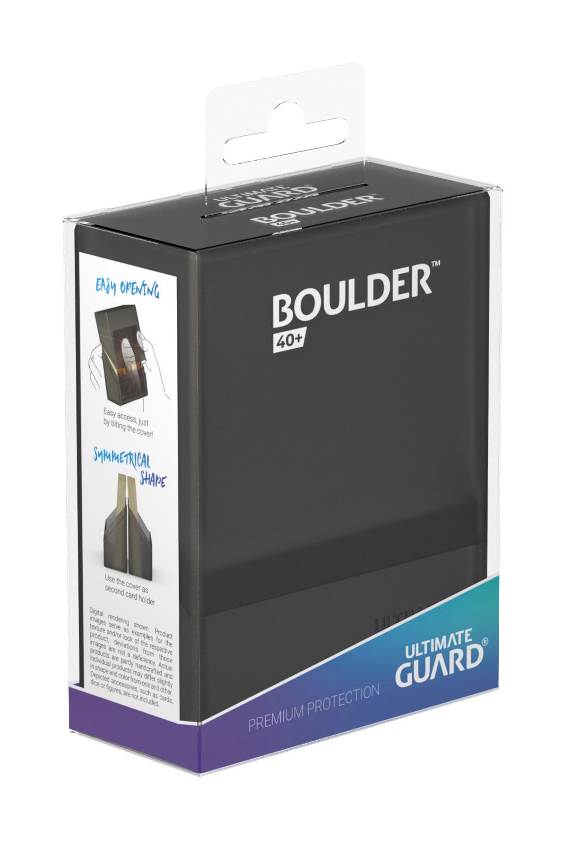 Ultimate Guard Boulder Deck Case 40+ taille standard Onyx