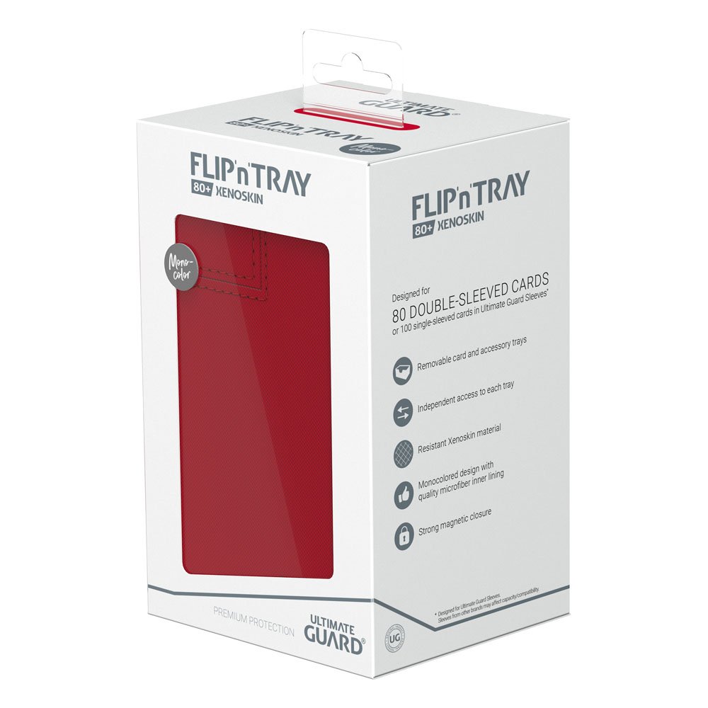 Ultimate Guard Flip`n`Tray 80+ XenoSkin Monocolor Rouge