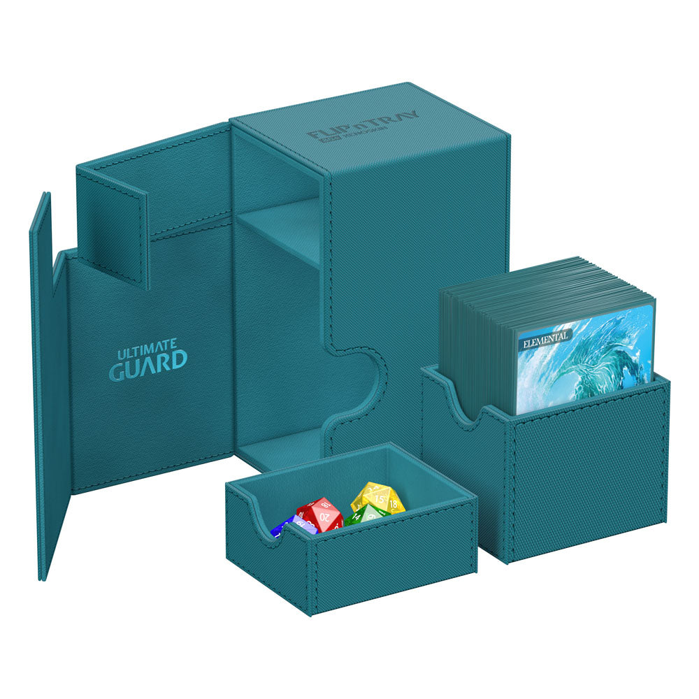 Ultimate Guard Flip`n`Tray 80+ XenoSkin Monocolor Bleu Pétrole