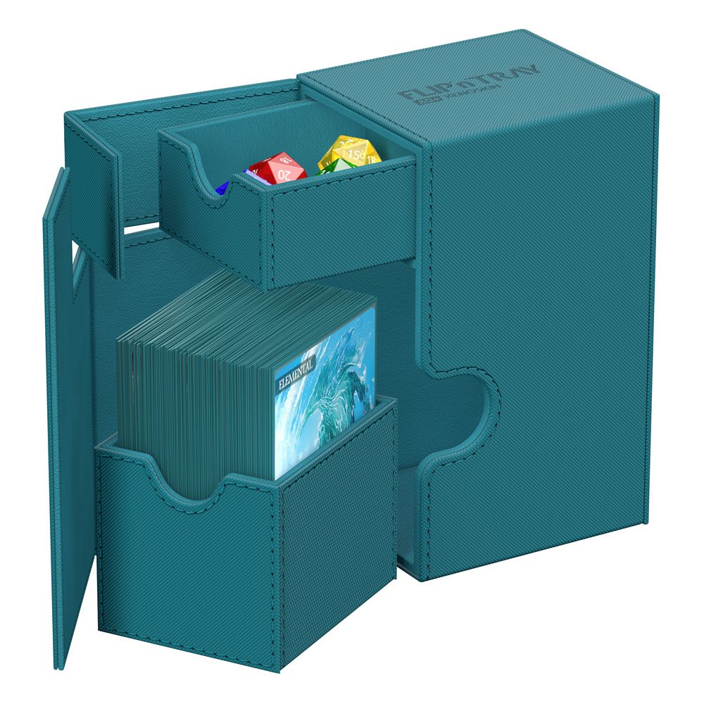Ultimate Guard Flip`n`Tray 80+ XenoSkin Monocolor Bleu Pétrole
