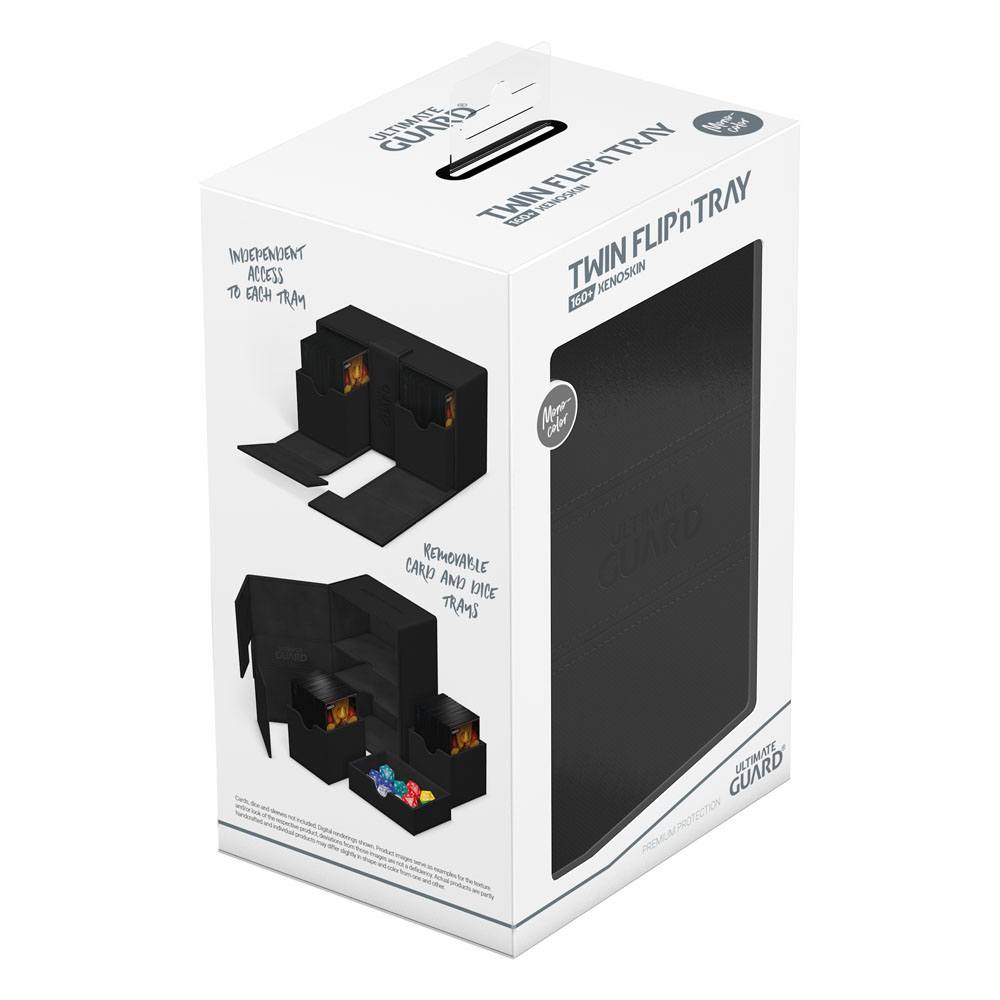 Ultimate Guard Twin Flip`n`Tray 160+ XenoSkin Monocolor Noir