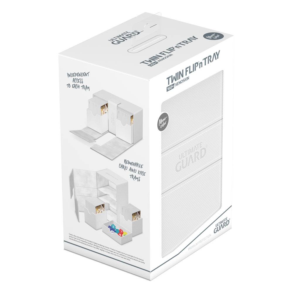 Ultimate Guard Twin Flip`n`Tray 160+ XenoSkin Monocolor Blanc