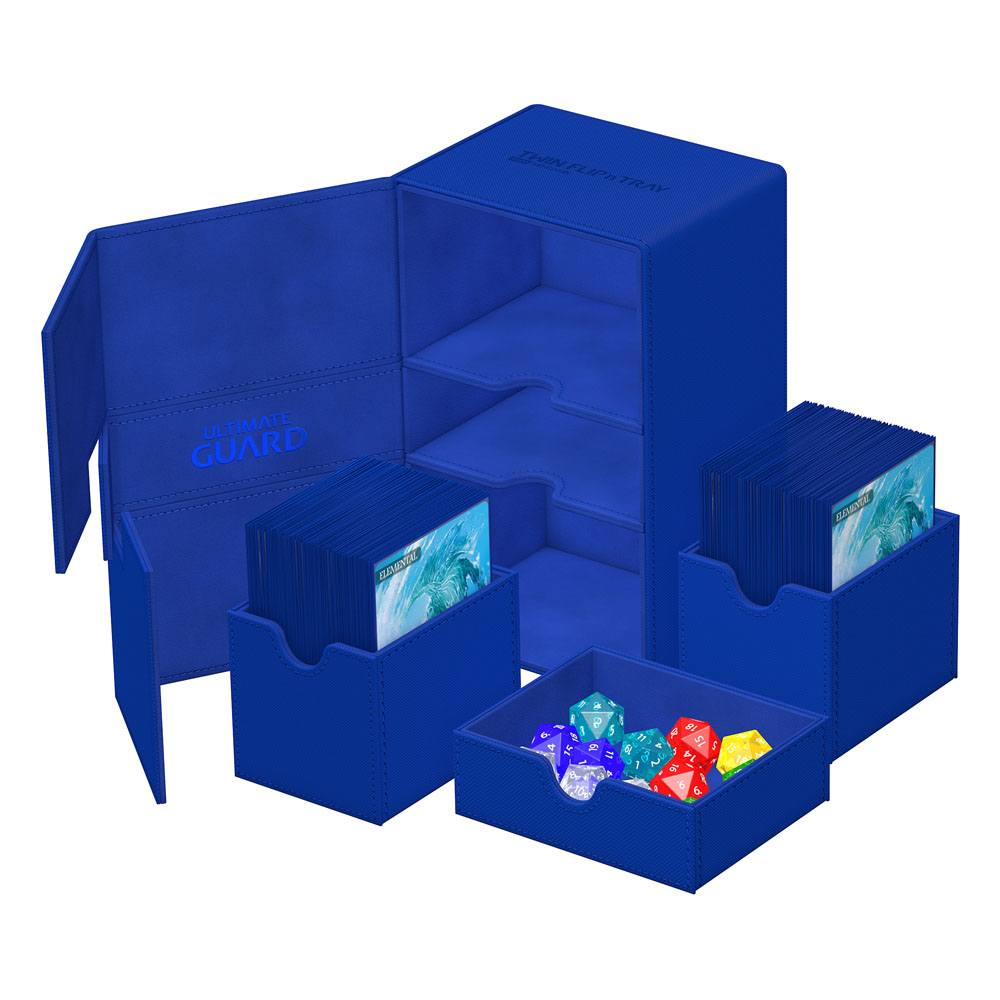Ultimate Guard Twin Flip`n`Tray 160+ XenoSkin Monocolor Bleu