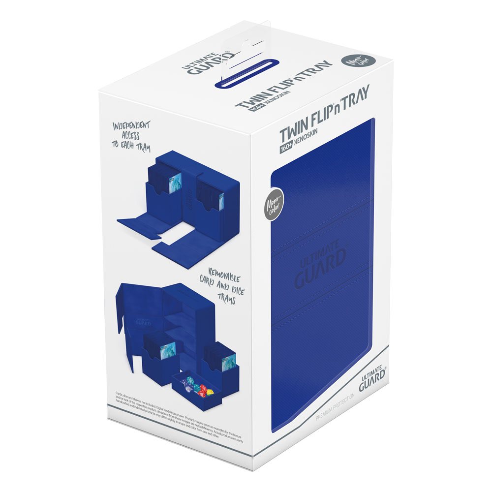 Ultimate Guard Twin Flip`n`Tray 160+ XenoSkin Monocolor Bleu