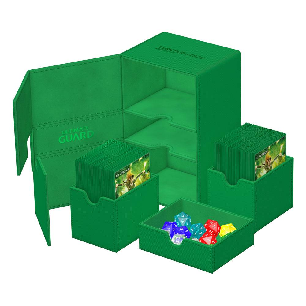 Ultimate Guard Twin Flip`n`Tray 160+ XenoSkin Monocolor Vert
