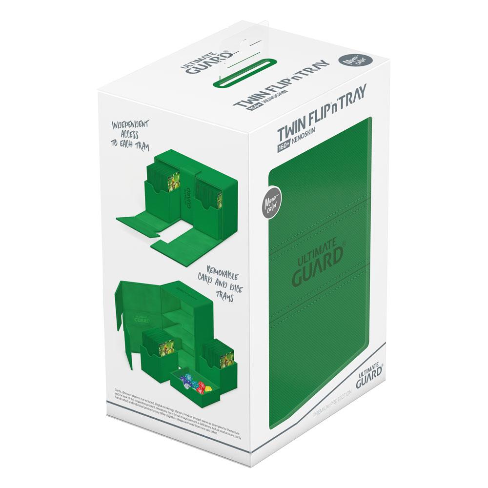 Ultimate Guard Twin Flip`n`Tray 160+ XenoSkin Monocolor Vert