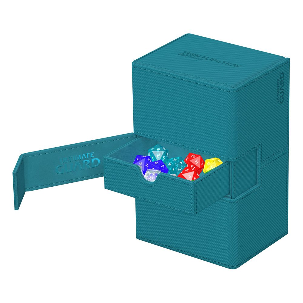 Ultimate Guard Twin Flip`n`Tray 160+ XenoSkin Monocolor Bleu Pétrole