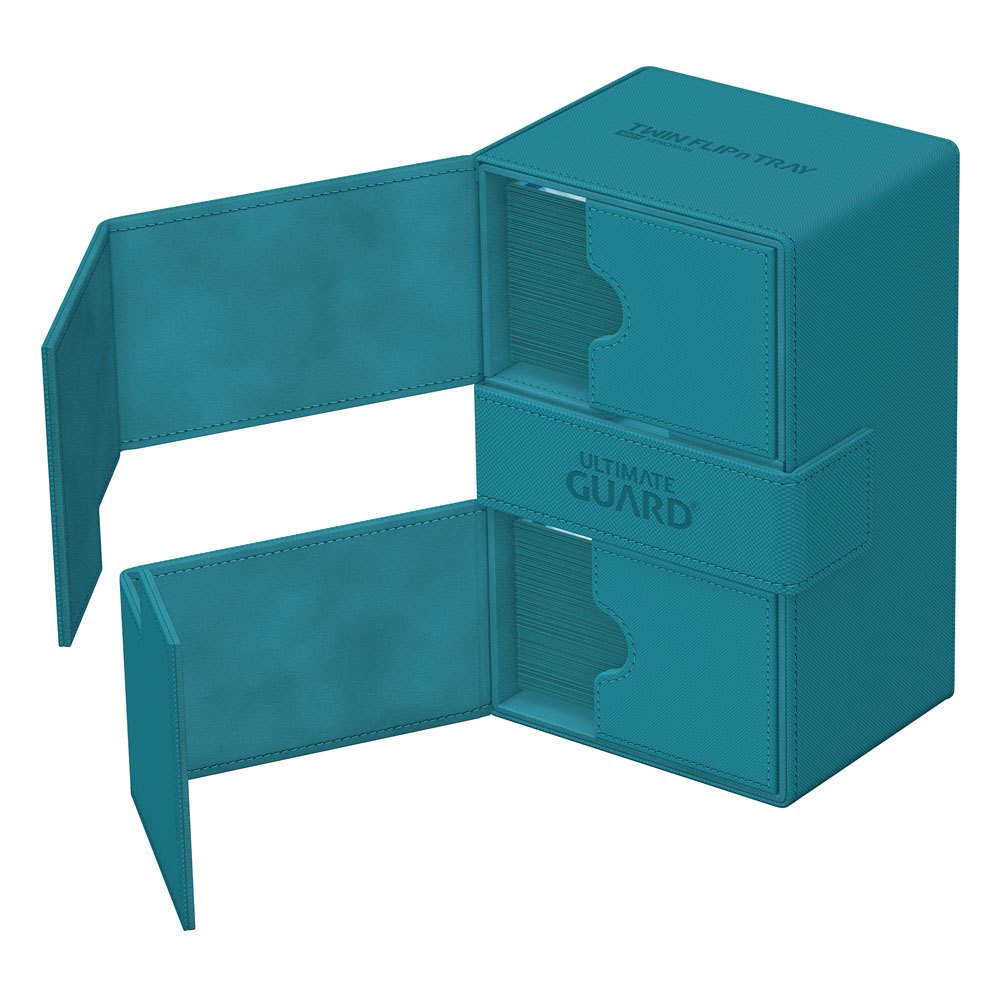 Ultimate Guard Twin Flip`n`Tray 160+ XenoSkin Monocolor Bleu Pétrole